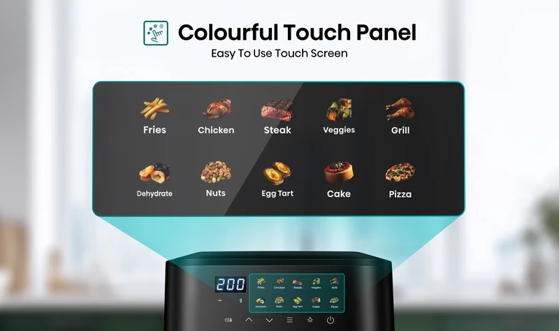 Hisense 8 Litre Air Fryer With Window And Colour display