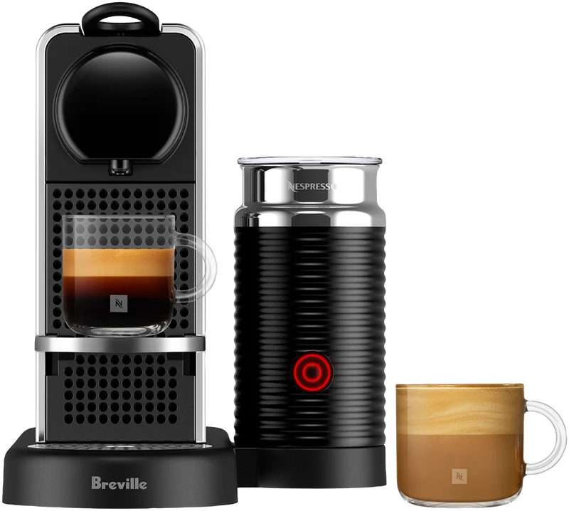 Nespresso CitiZ and Milk Capsule Coffee Machine Platinum Polished Stainless Steel