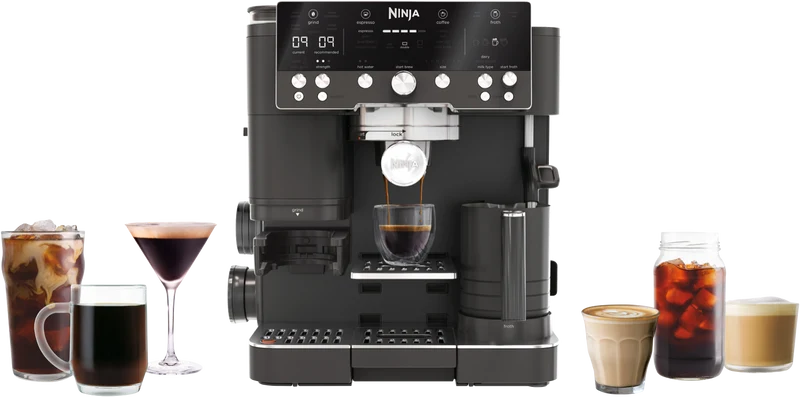 Ninja Luxe Cafe Manual Coffee Machine Midnight Black