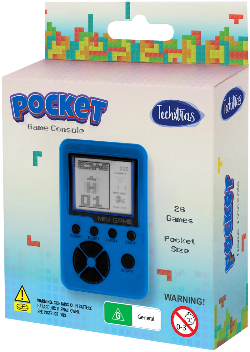 Techxtras KeyChain Game Machine (Blue)