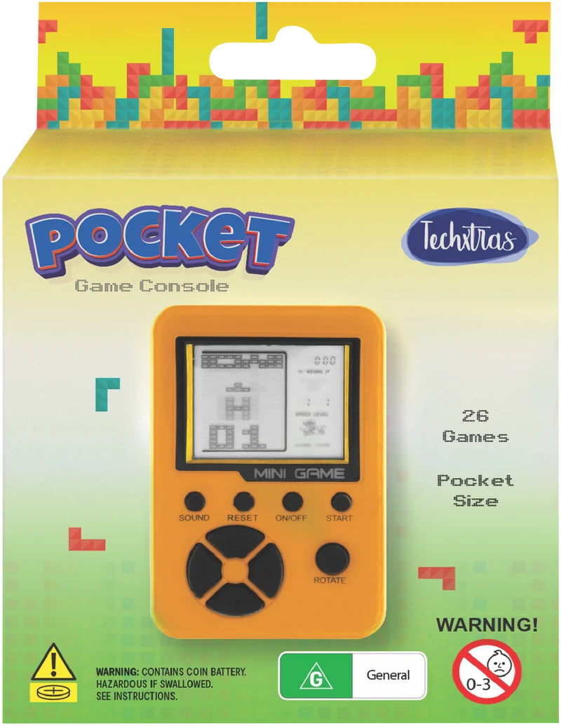 Techxtras KeyChain Game Machine (Yellow)