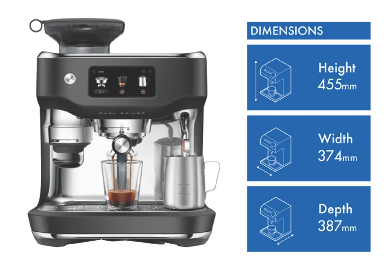 Breville The Oracle Dual Boiler Coffee Machine Black Truffle
