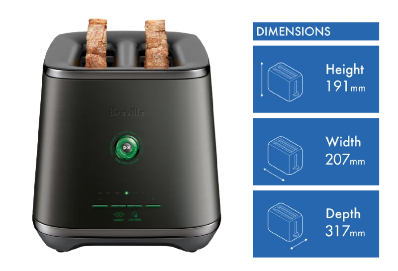 Breville The Eye Q 850 Auto 2 Slice Noir Launch Edition Toaster