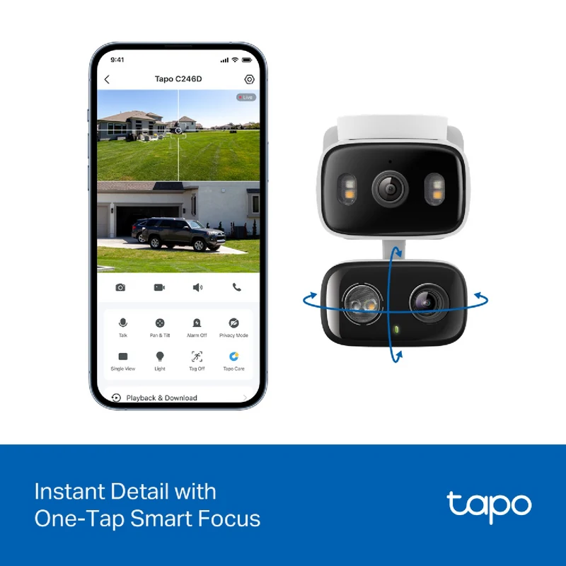 TP-LINK 2K Indoor/Outdoor Dual Lens Pan/Tilt Security Camera