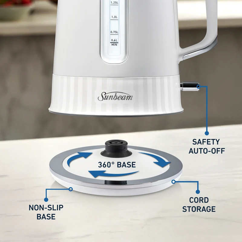 Sunbeam 1.7 Litre French Riviera Kettle White