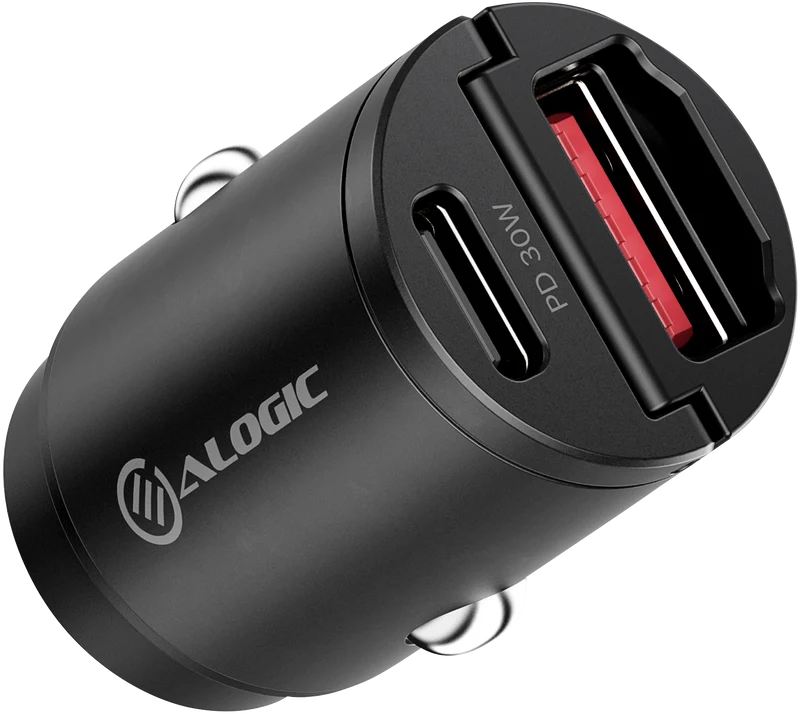 Alogic Rapid Power 30W USB-C & USB-A Port Car Charger