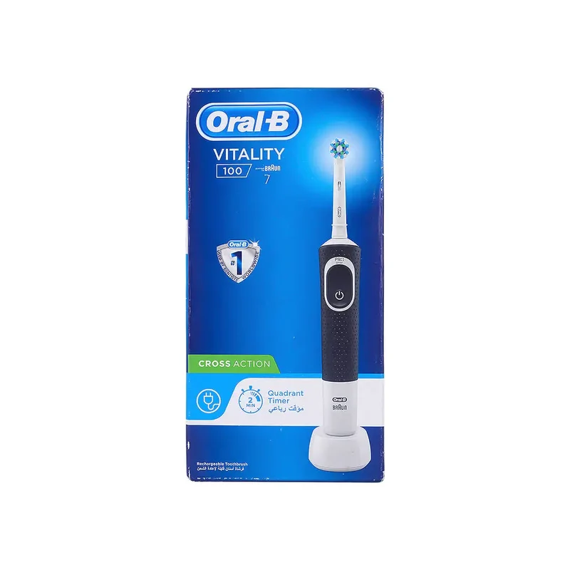 Oral-B Vitality 100 Cross Action Rechargeable Toothbrush-Bla