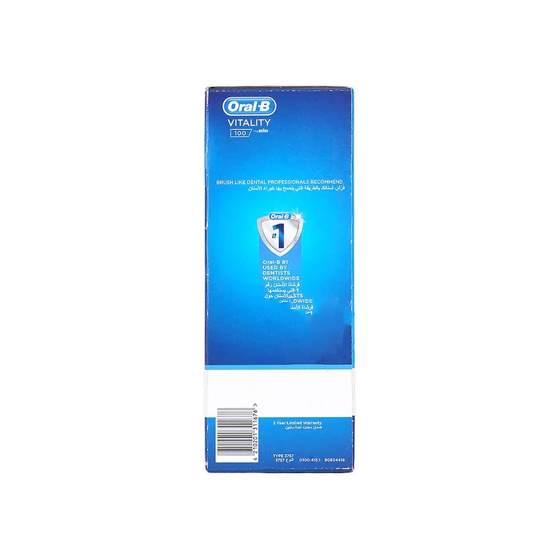 Oral-B Vitality 100 Cross Action Rechargeable Toothbrush-Bla