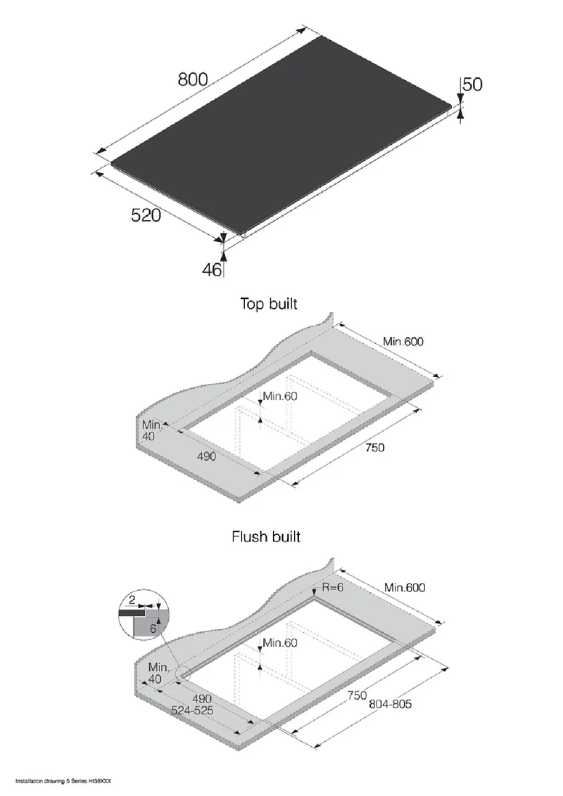 ASKO Series 5, 80cm 4 Zone Induction Cooktop, Black