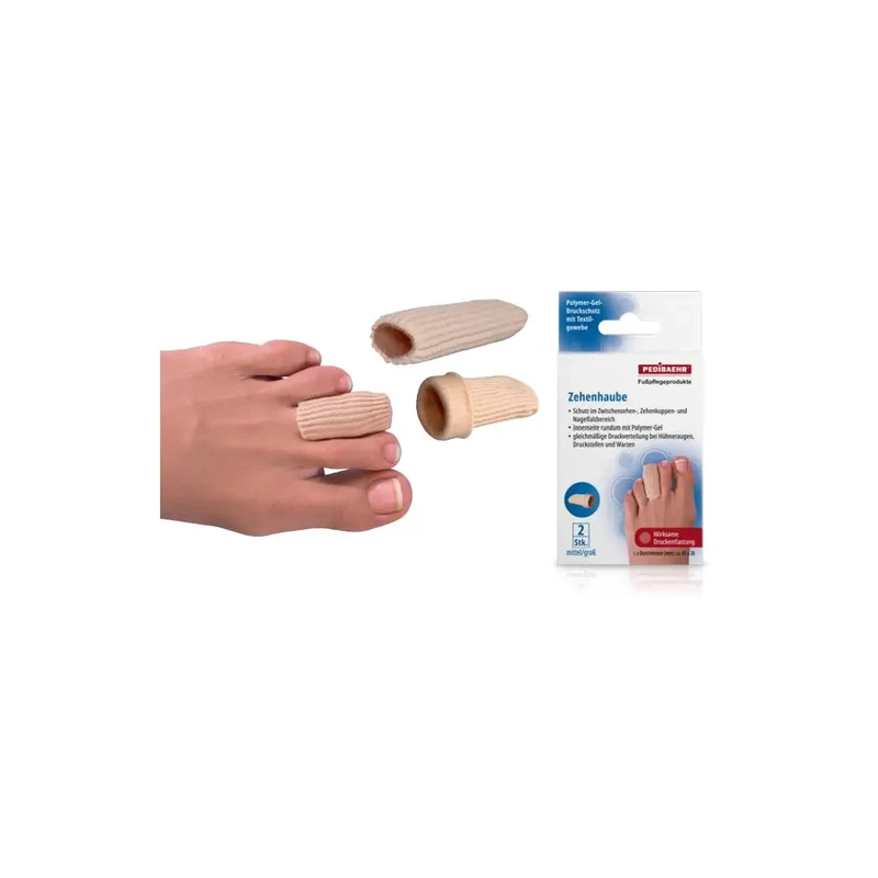PediBAEHR Toe Protection Cap With Polymer Gel X Large 2 Pcs