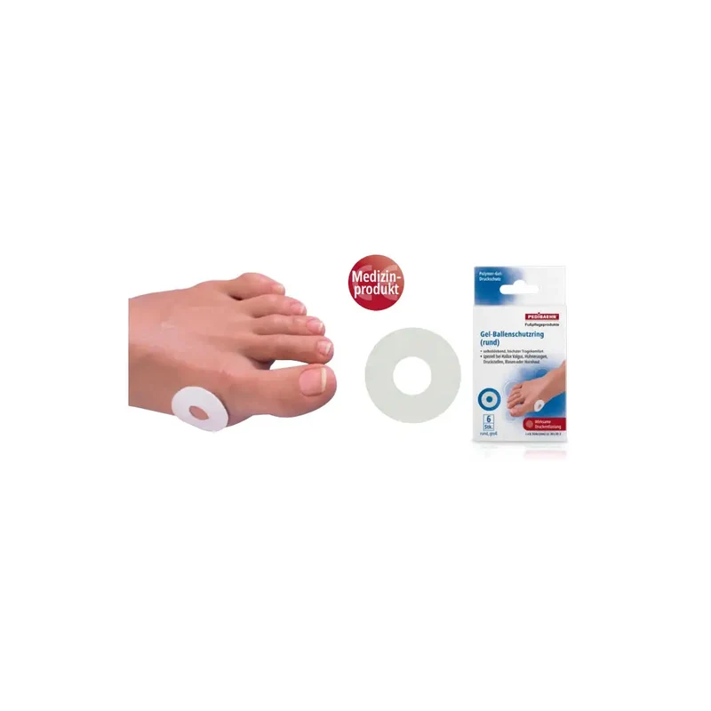 PediBAEHR Gel Protection Rings Round 6 Pcs Large 6 Pcs