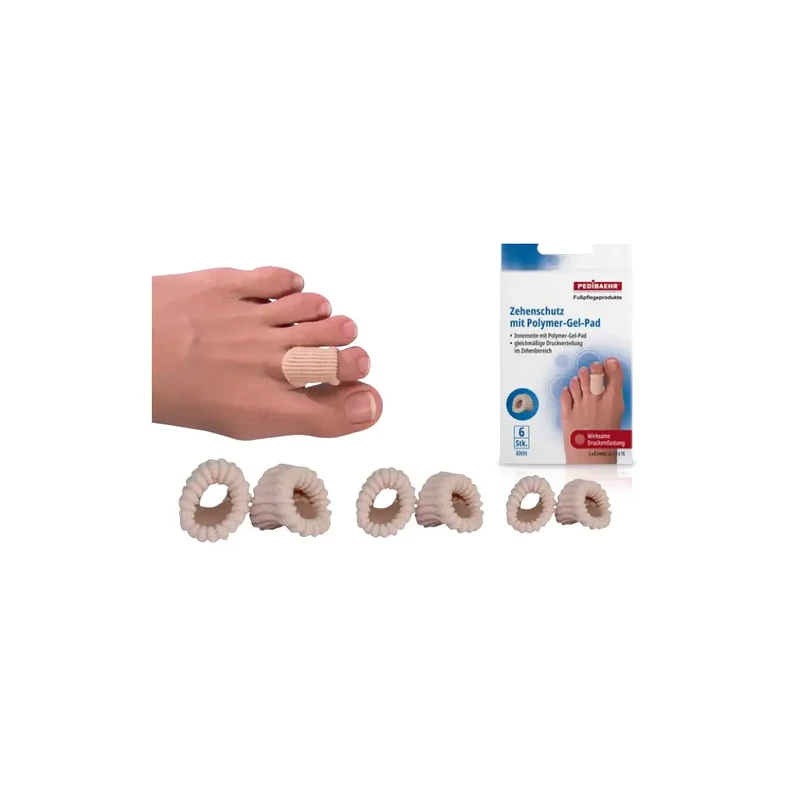 PediBAEHR Toe Protection With Polymer Gel Pad Medium 6 Pcs