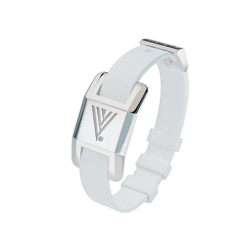 Visponder Silver with White Silicon Strap -Brain