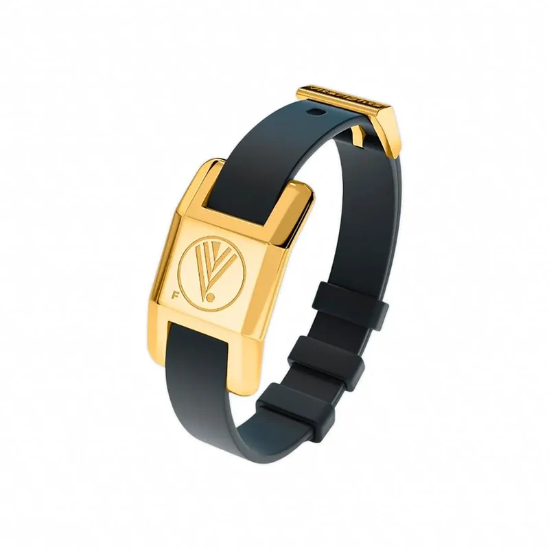 Visponder Gold with Black Silicon Strap -Flexibility