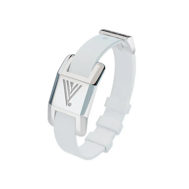 Visponder Silver with White Silicon Strap - Sport