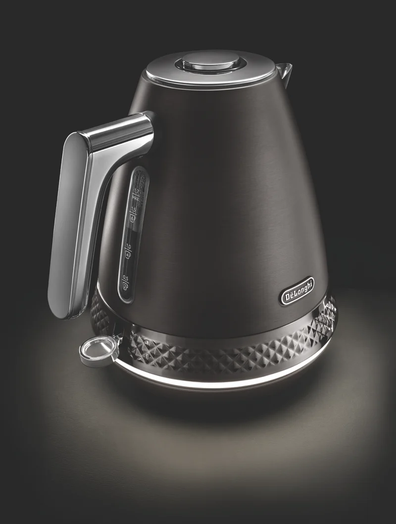 DeLonghi 1.7 Litre Diadema Kettle Brushed Grey