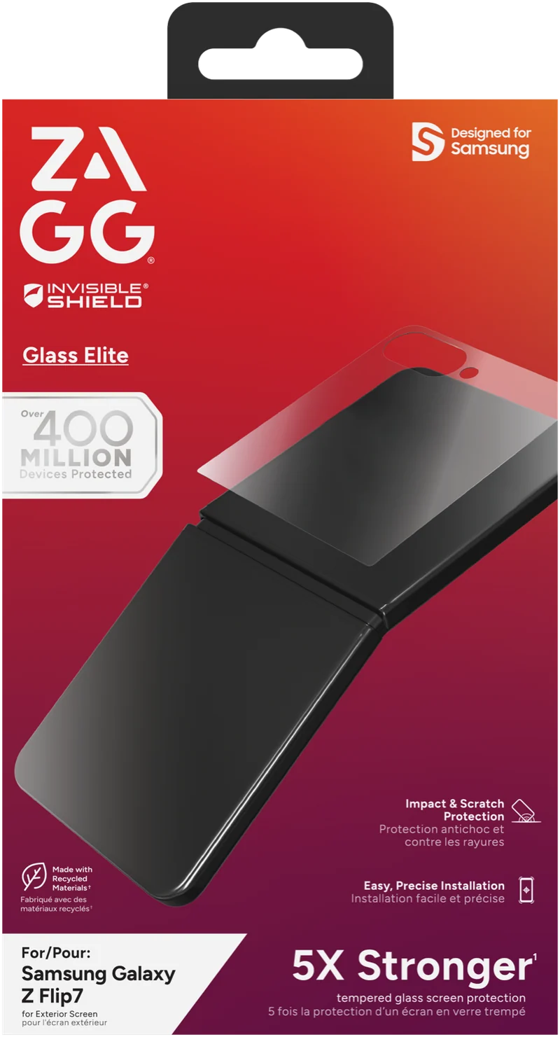 ZAGG Samsung Z Flip7 Invisibleshield Glass Elite Screen Protector