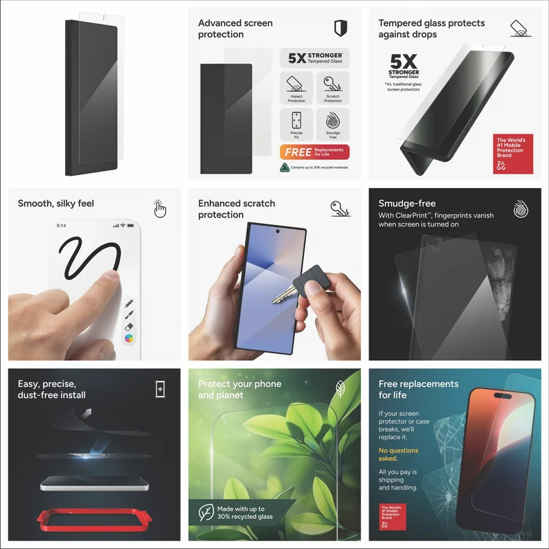 ZAGG Samsung Z Fold7 Invisibleshield Glass Elite Screen Protector