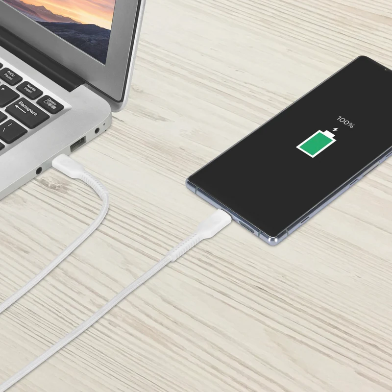 Bonelk USB-C to USB-C 240w/480Mbps Long-Life Cable 1.5m (White)