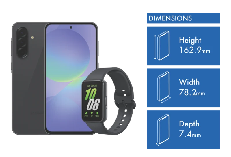Samsung Galaxy A36 5G 128GB Plus Included Galaxy Watch Fit3 Bundle Awesome Black/Grey