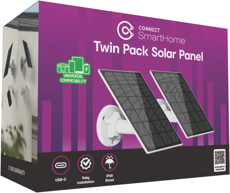 Connect SmartHome 3W Solar Panel Twin Pack