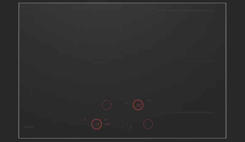 ASKO 80cm 4 Zone Celsius Induction Cooktop - Black