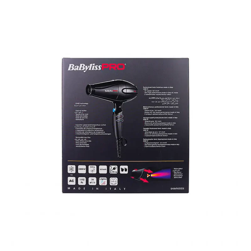 Babyliss Pro Professional Hair Dryer Veneziano-HQ-BAB6960ISD
