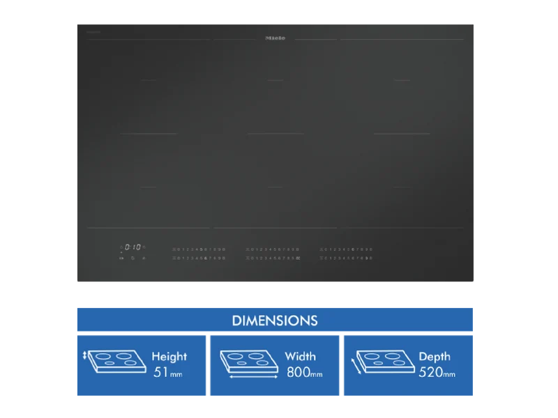 Miele 80cm Induction Cooktop, Matte Black