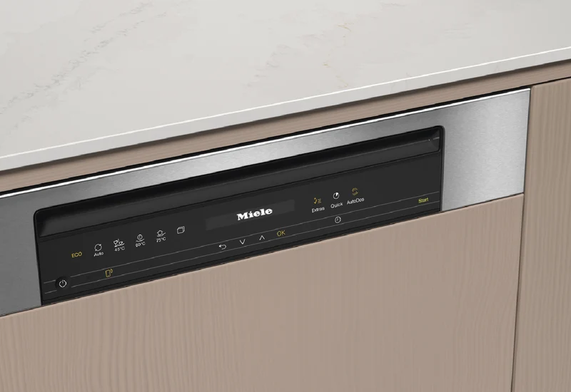 Miele 60cm XXL Semi-Integrated Dishwasher with AutoOpen Drying and Automatic Dispensing PowerDisk CleanSteel