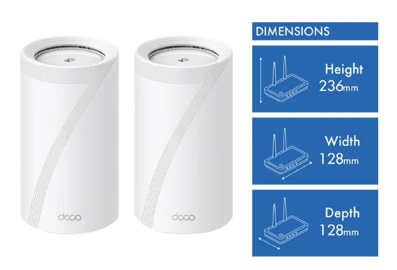 TP-LINK Deco BE22000 Tri-Band Whole-Home Mesh Wi-Fi 7 System (2-pack)