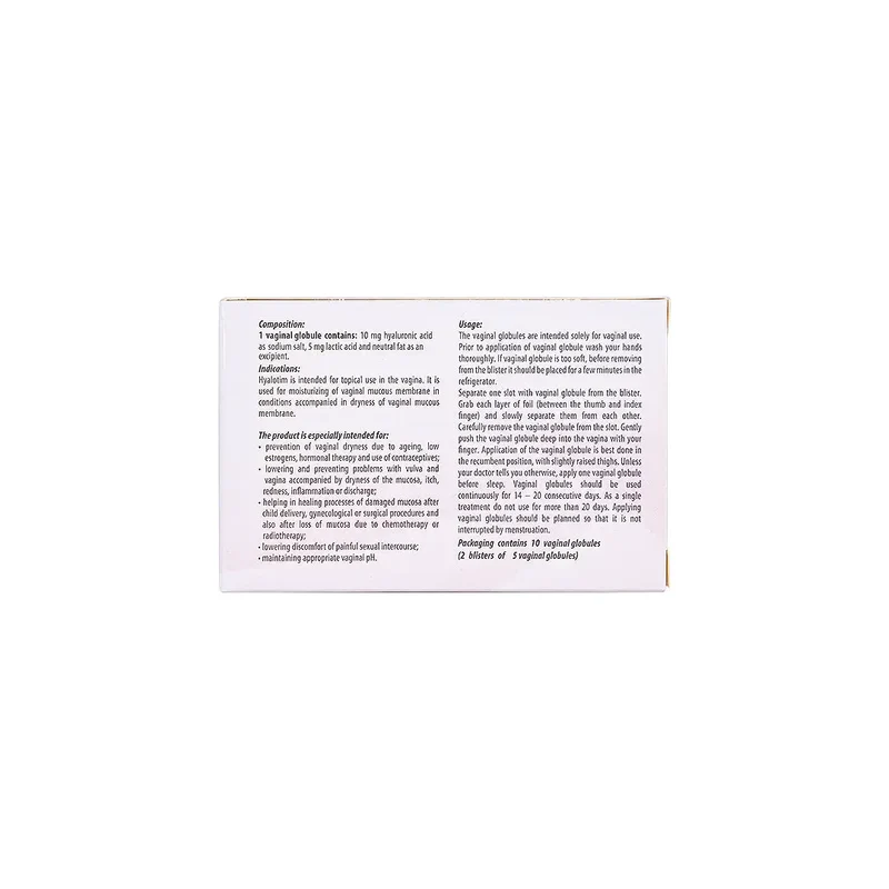 Biofaktor Hyalotim 10mg Hyal Acid+5mg Lactic Acid 10 Vaginal