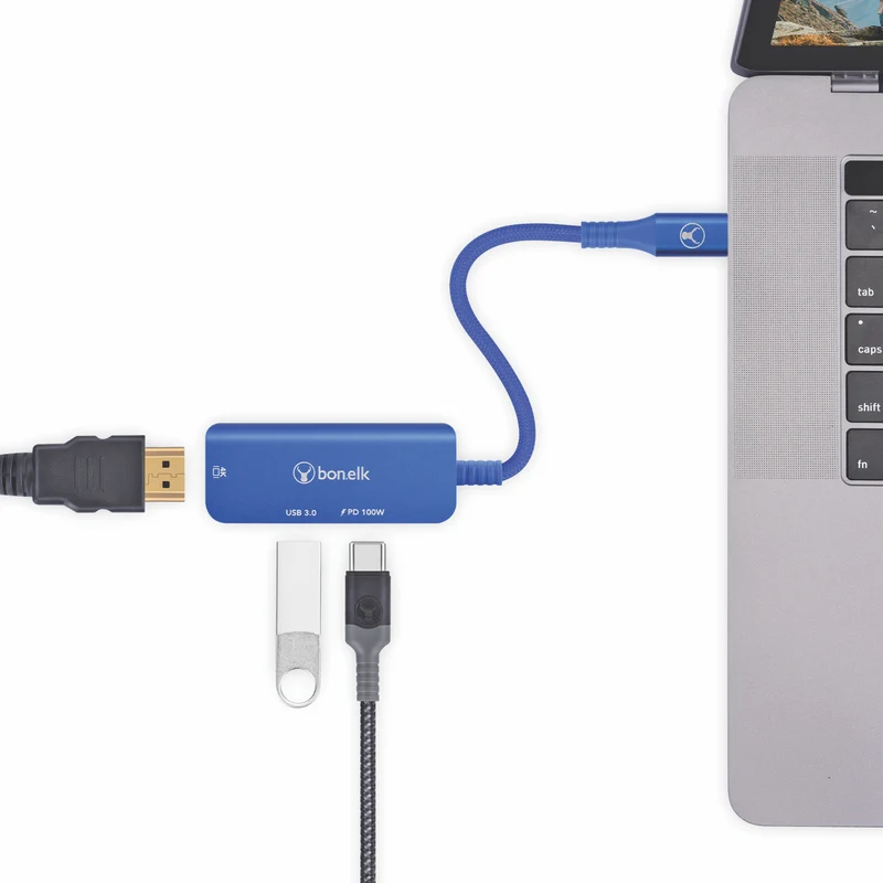 Bonelk Long-Life 3in1 Multiport Hub (Blue)