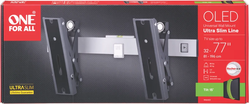 One For All Ultraslim OLED Tilt Mount 32-77" (40kg)