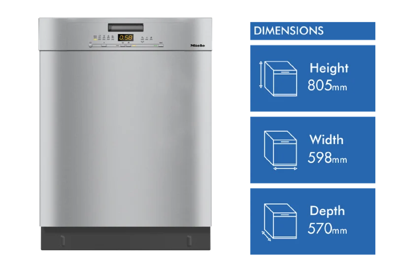 Miele 60cm Built-Under Dishwasher with QuickPowerWash CleanSteel