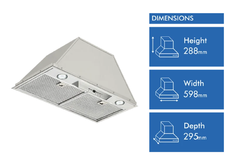 Schweigen 60cm Silent Undermount Rangehood, Stainless Steel ** 2 BOXES **