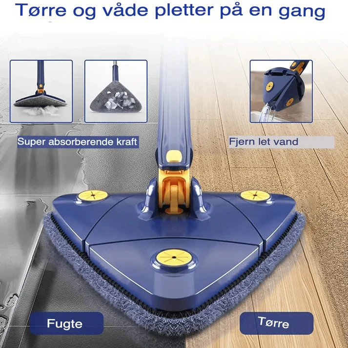 Revolutionerande 360° roterande mopp: multifunktionell och ergonomisk
