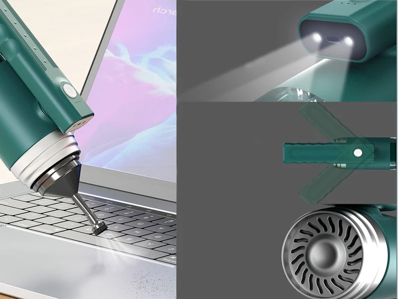 Sladdlös Handdammsugare för Bil & Hem 120W – Kraftfull Minidammsugare med Blåsfunktion