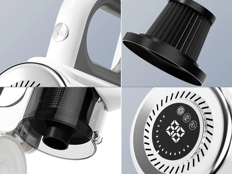 Trådlös med HEPA-filter 2-i-1 Dammsugare 100W – Påslös Sladdlös Hand- & Golvdammsugare