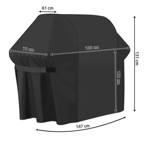 Grillöverdrag XL storlek 147x61x122 cm för gasolgrill och kolgrill – Vattentätt och UV-skyddande