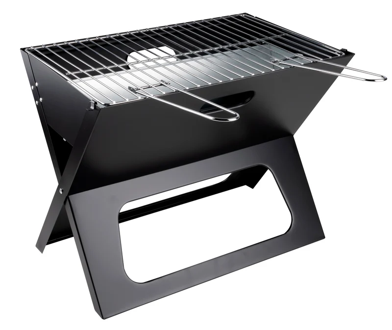 ALPINA Transportabel Kolgrill 46 cm – Svart Bärbar Campinggrill