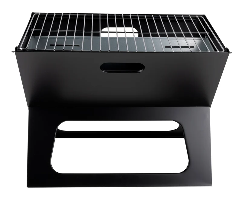 ALPINA Transportabel Kolgrill 46 cm – Svart Bärbar Campinggrill