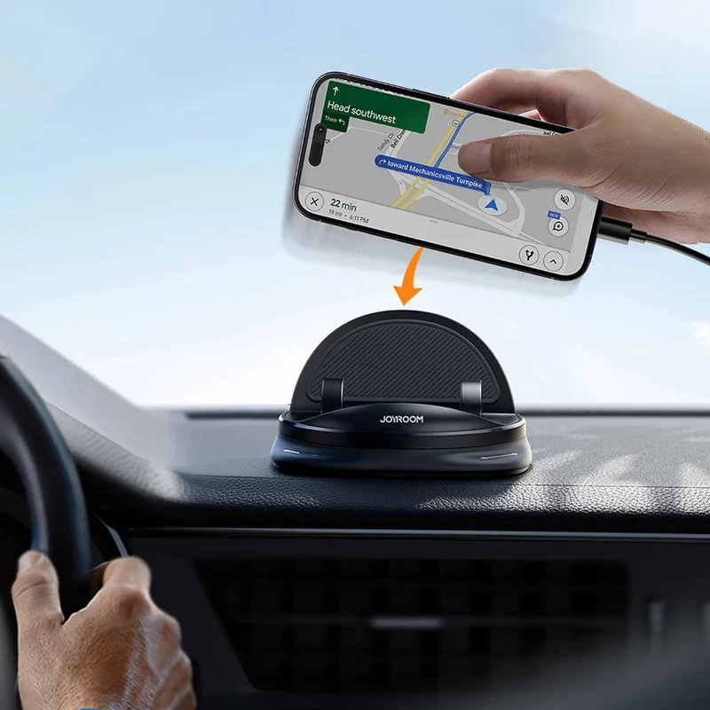 360° Mobilholder | Justerbar Telefonholder til Bil i Sort | NexaHold