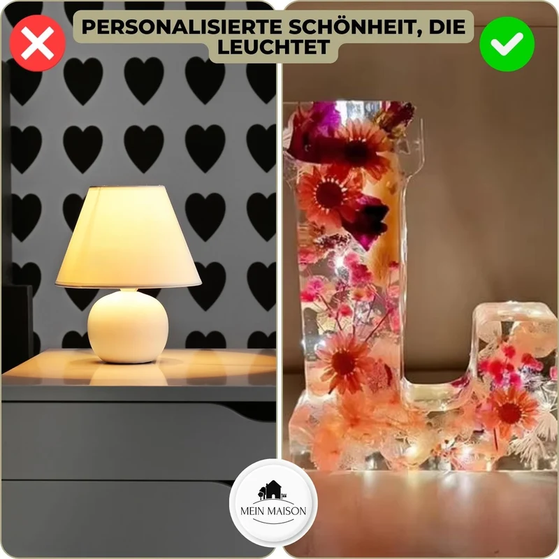 50% RABAT | BlomsterGlans - Elegant resin dekor