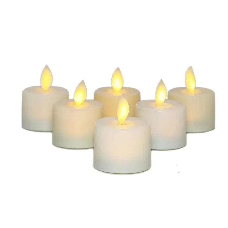 6 Stykker Flammefri LED Lys med Fjernbetjening