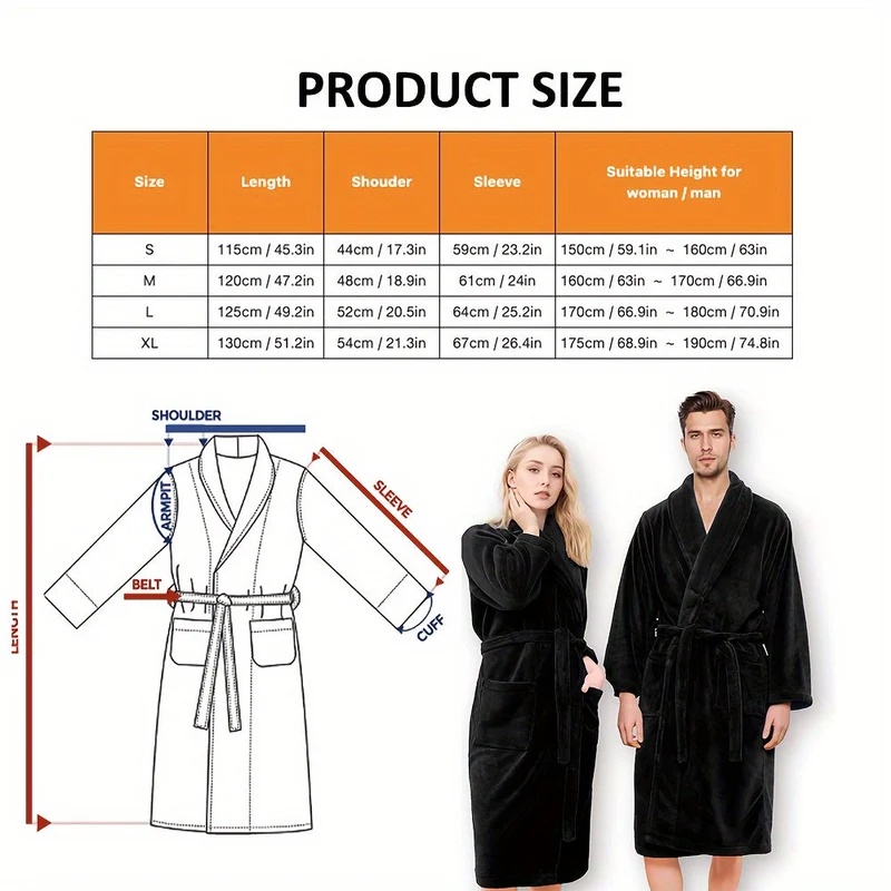 Luksuriøs Unisex Badekåbe i Blødt Fleece – Komfort og Varme