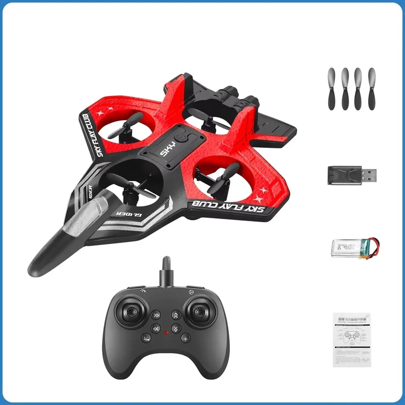 Letvægts RC Fly med Gyroskop Stabilisering og LED Lygter