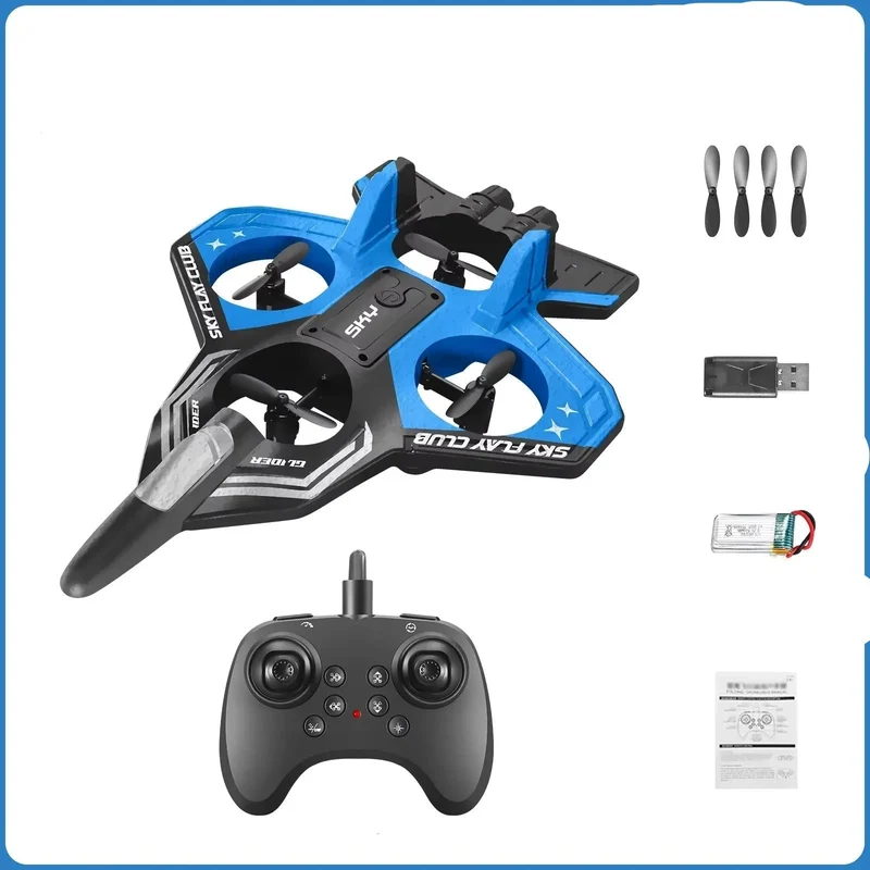 Letvægts RC Fly med Gyroskop Stabilisering og LED Lygter