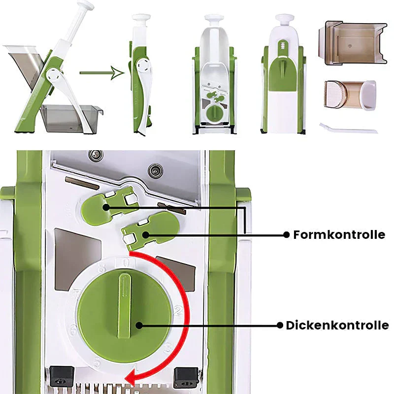 Slicer Pro - Multifunktionel Grøntsagsslicer i Rustfrit Stål