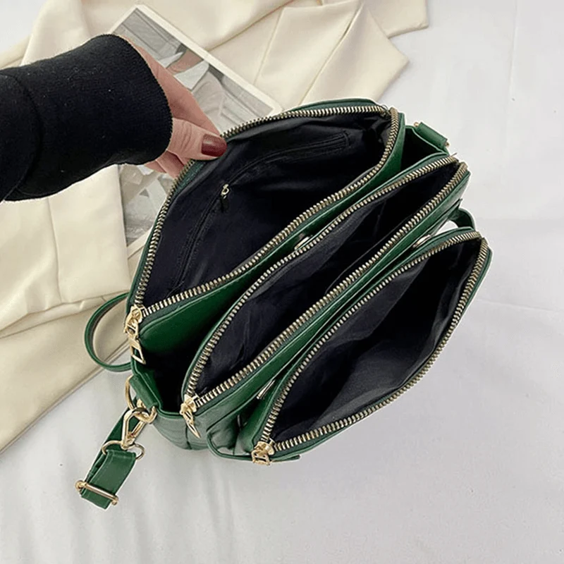 Stilfuld Lædercrossbody Taske med Plads