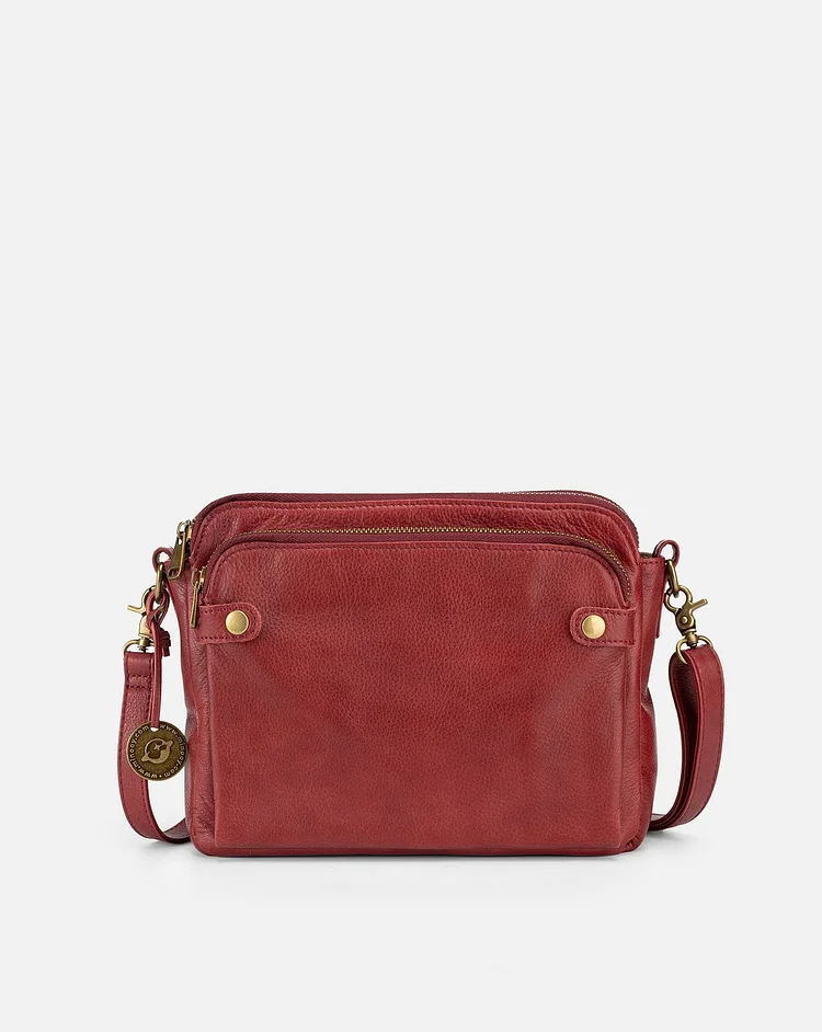 Stilfuld Lædercrossbody Taske med Plads